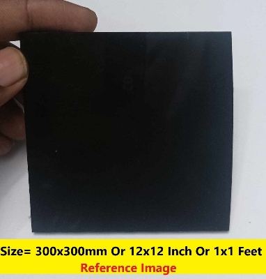 Picture of BLACK 2mm Acrylic Sheets 2mm Black Plastic Sheet 2mm Thick Acrylic Sheet 12 Inch Acrylic Sheet Cutting Size 1×1 Feet 2mm Black Acrylic Plexiglass Black Perspex Acrylic Sheet