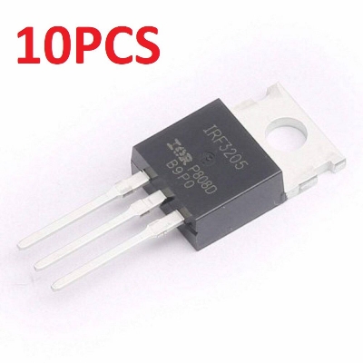 Picture of 10PCS - A Class IRF3205PBF IRF3205 IRF 3205 55V 110A 200W TO-220 N-Channel Power MOSFET 3 Pin IC Power Transistor Field Effect MOSFET  Electrical Circuitry & Parts