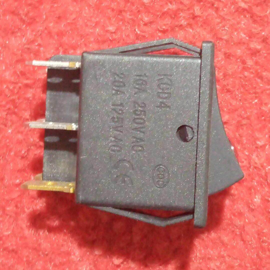 Picture of DOUBLE BOAT BLACK & RED Rocker Switch 6 Pin 250V 16A 6Pin On Off Full Illuminated Neon RED Indicator SPST Power Switch For Auto Car Boat IPS UPS