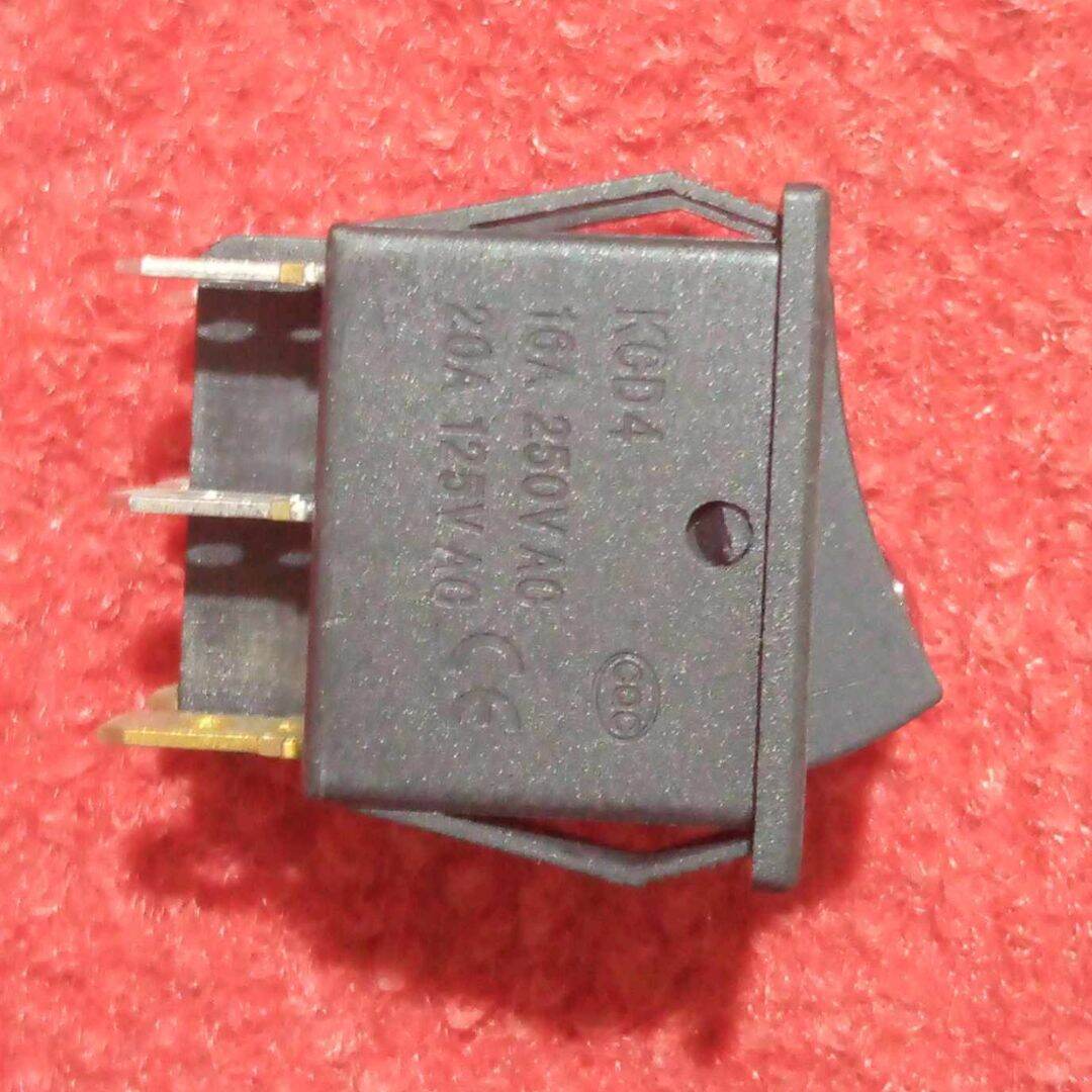 Picture of DOUBLE BOAT BLACK & RED Rocker Switch 6 Pin 250V 16A 6Pin On Off Full Illuminated Neon RED Indicator SPST Power Switch For Auto Car Boat IPS UPS