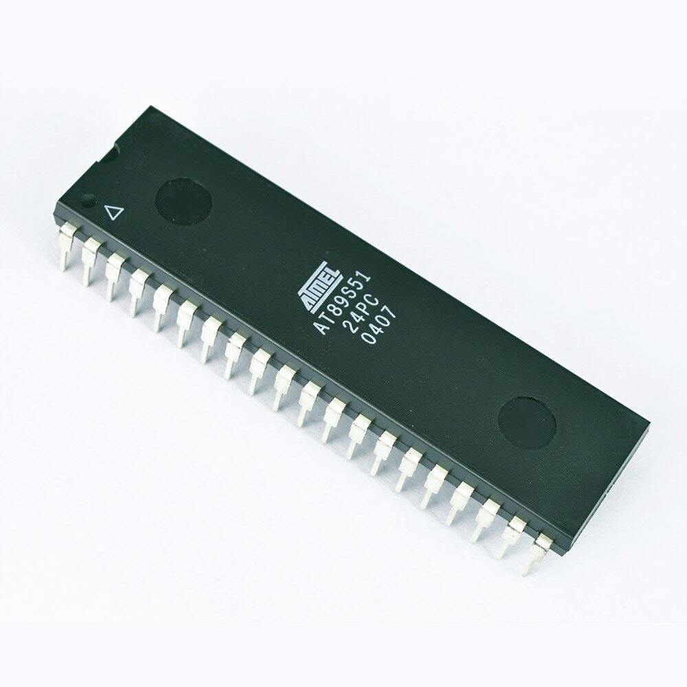 Picture of AT89C51 Microcontroller IC 89S51 IC AT89C51-24PI AT89C51-24PU AT89C51-24PC IC DIP-40 40 Pin Leads Microcontroller AT89C51 IC