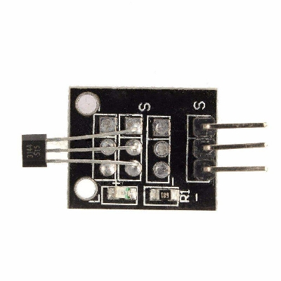 Picture of Small PCB Hall Effect Sensor Module Hall Effect Detection Magnetic Switches 49E IC 3 Pin Hall Sensor