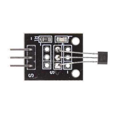 Picture of Small PCB Hall Effect Sensor Module Hall Effect Detection Magnetic Switches 49E IC 3 Pin Hall Sensor