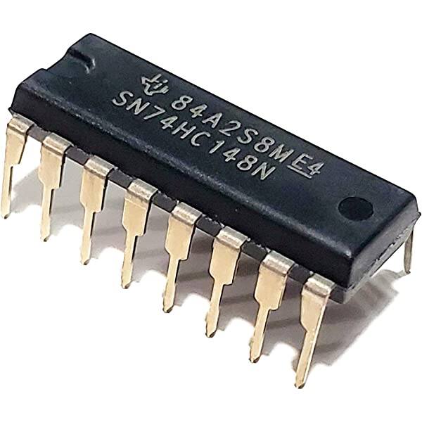 Picture of 74148 Dual In Line Package IC SN74HC148N 74HC148 IC 74LS148 DIP 16 Pin IC Leads