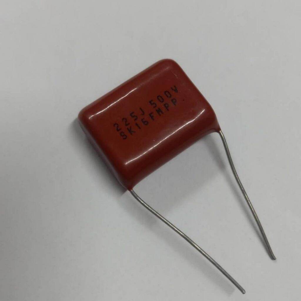 Picture of 5Pcs- METALLIZED 225j 500V Capacitor Metallized 225j Capacitor 500V Capacitor Polypropylene Mylar 2200nF Capacitor Polyester Film Capacitors 2 Pin Leads