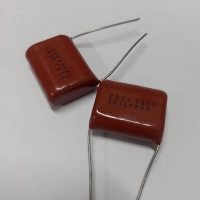 Picture of 5Pcs- METALLIZED 225j 500V Capacitor Metallized 225j Capacitor 500V Capacitor Polypropylene Mylar 2200nF Capacitor Polyester Film Capacitors 2 Pin Leads