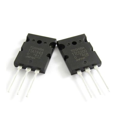 Picture of 1Pair- Medium Quality TTA1943 A1943 & TTC5200 C5200 PNP & NPN Transistor 1943 Transistor & 5200 Transistor MOSFET IC TO-3P 3 Pin Leads