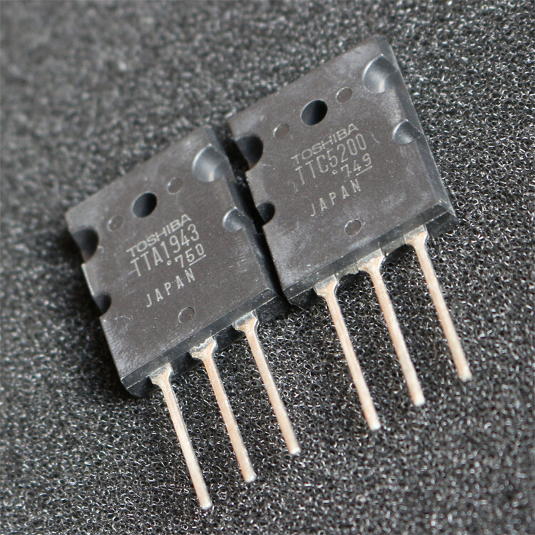 Picture of 1Pair- Medium Quality TTA1943 A1943 & TTC5200 C5200 PNP & NPN Transistor 1943 Transistor & 5200 Transistor MOSFET IC TO-3P 3 Pin Leads