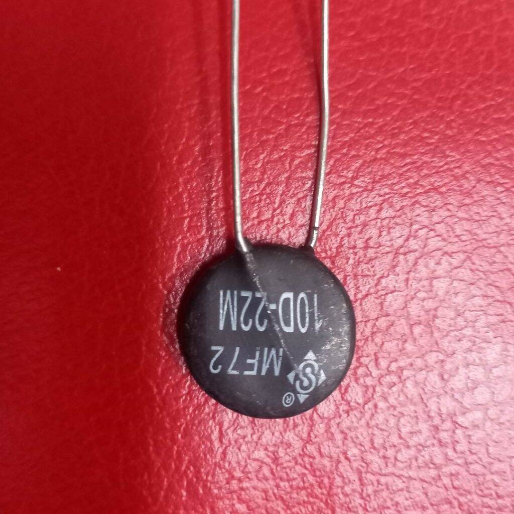 Picture of BLACK NTC 10D Temperature Sensor 10D-22 22mm Leaded Epoxy Coated Thermistor Temperature Sensor NTC 10 Ohm Thermal Resistor 10 Ohm Thermistor 2 Pin Leads
