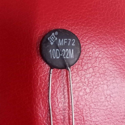 Picture of BLACK NTC 10D Temperature Sensor 10D-22 22mm Leaded Epoxy Coated Thermistor Temperature Sensor NTC 10 Ohm Thermal Resistor 10 Ohm Thermistor 2 Pin Leads