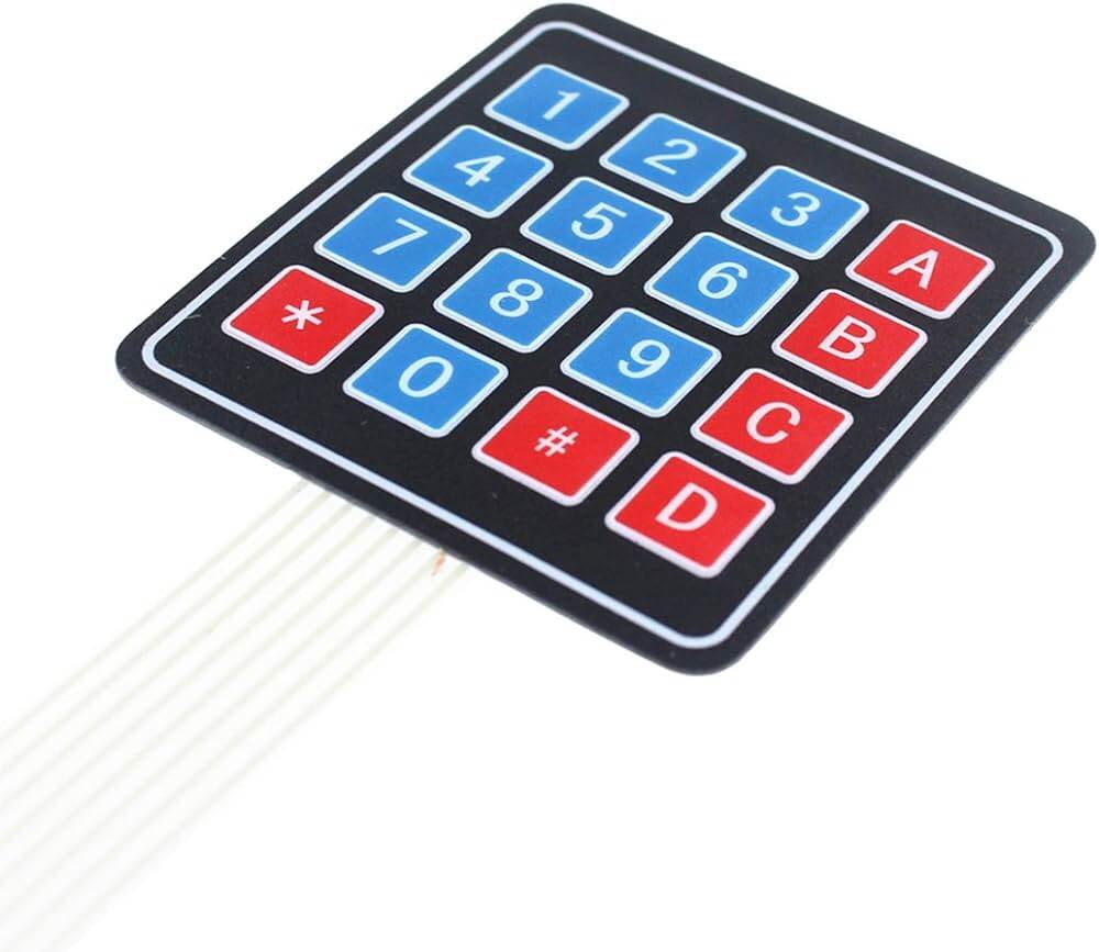Picture of 4×4 Keypad Keyboard 4×4 Membrane Switches Matrix Keypad 16 Key Thin & Flexible With Cables Connector Keypad 4×4 For Arduino