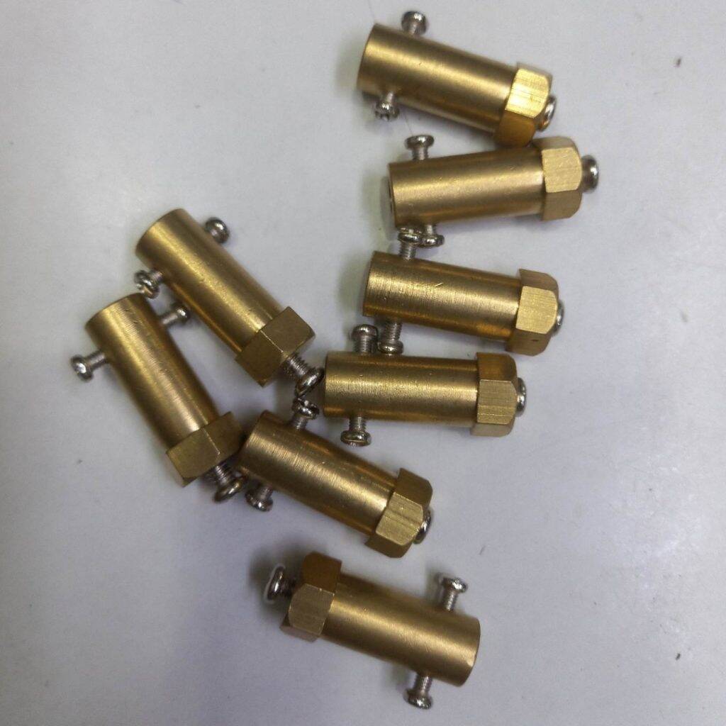 Picture of Hex Coupler 30mm Length COOPER Hex Motor Shaft Coupling 6mm Brass 30mm Hex For Gear Motor Wheels Joint Gear Motor 30mm Hex Tools Robotics Wheel