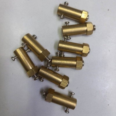 Picture of Hex Coupler 30mm Length COOPER Hex Motor Shaft Coupling 6mm Brass 30mm Hex For Gear Motor Wheels Joint Gear Motor 30mm Hex Tools Robotics Wheel