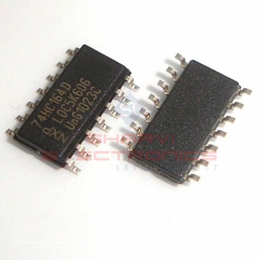 Picture of SMD IC 74164 Shift Resistor 74HC164 IC 74LS164 Shift Resistor IC Dual In Package SMD 14 Pin Leads IC 8 Bit 74HC164D IC
