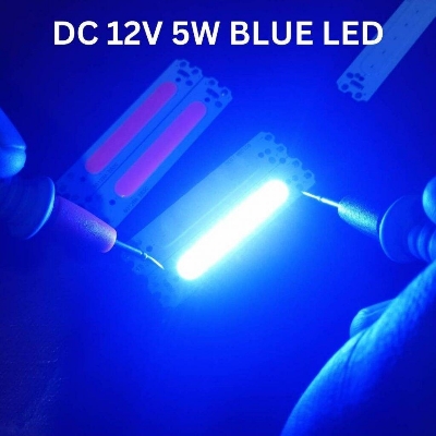 Picture of 6012BA 2B3C BLUE DC 12V 5W LED Light Blue Color 5W LED Light Panel Mount Aluminum Base With Resistor Protections 12V LED Light Bulbs 5W COB Light