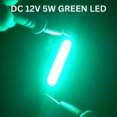 Picture of 6012BA 2B3C GREEN DC 12V 5W LED Light Green Color 5W LED Light Panel Mount Aluminum Base With Resistor Protections 12V Green LED Light Bulbs 5W COB Light