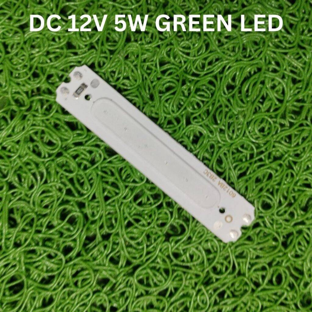 Picture of 6012BA 2B3C GREEN DC 12V 5W LED Light Green Color 5W LED Light Panel Mount Aluminum Base With Resistor Protections 12V Green LED Light Bulbs 5W COB Light