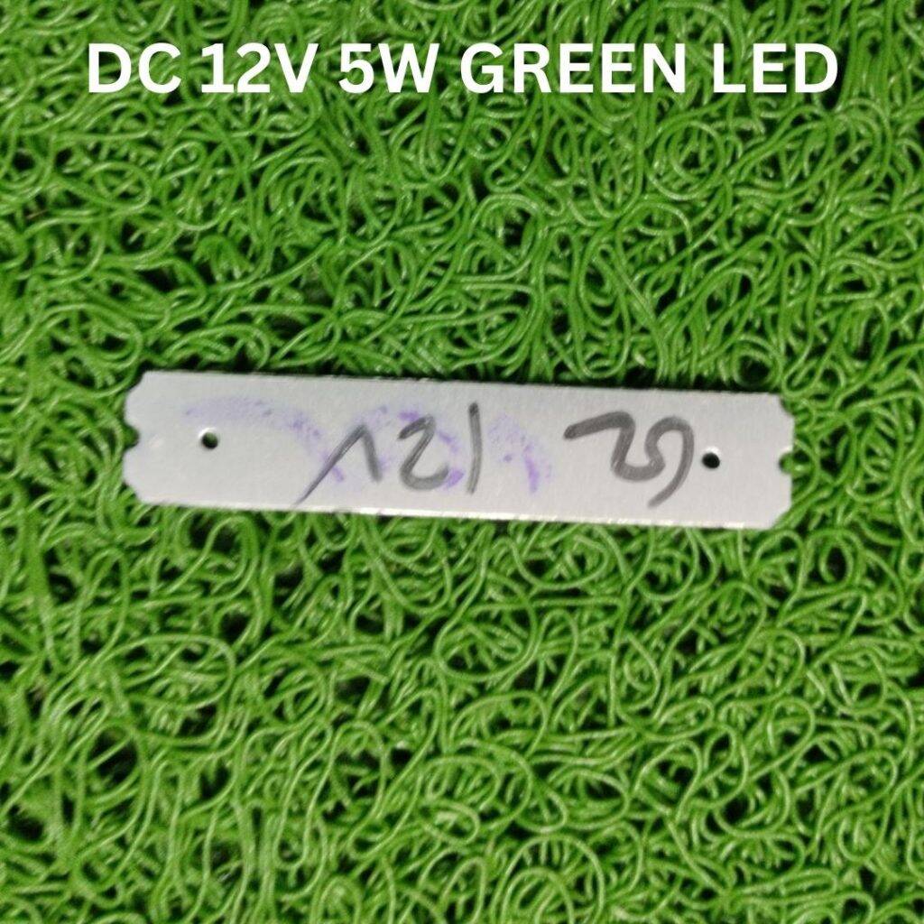 Picture of 6012BA 2B3C GREEN DC 12V 5W LED Light Green Color 5W LED Light Panel Mount Aluminum Base With Resistor Protections 12V Green LED Light Bulbs 5W COB Light