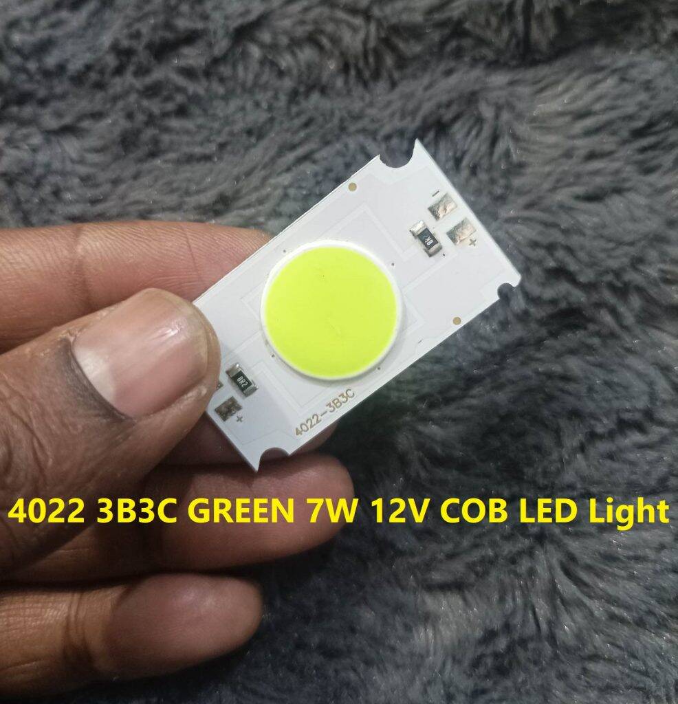 Picture of 4022 3B3C GREEN 7W 12V LED Light Size 40×22mm 12V COB LED Light 7W Green LED Light 7W COB LED Light 7W Light Bulbs COB LED 12V LED 7W Light Bulbs