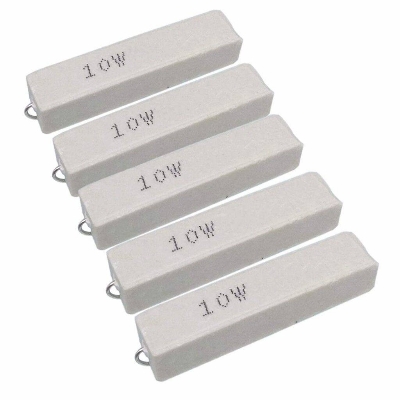 Picture of 3Pcs- 10W Wirewound 10W Resistor 47 Ohm Resistor Ceramic Cement Wirewound Resistor 47 Ohm 10W Resistor Wire Wound 2 Pin Leads Fixed Resistor 5% Tolerance
