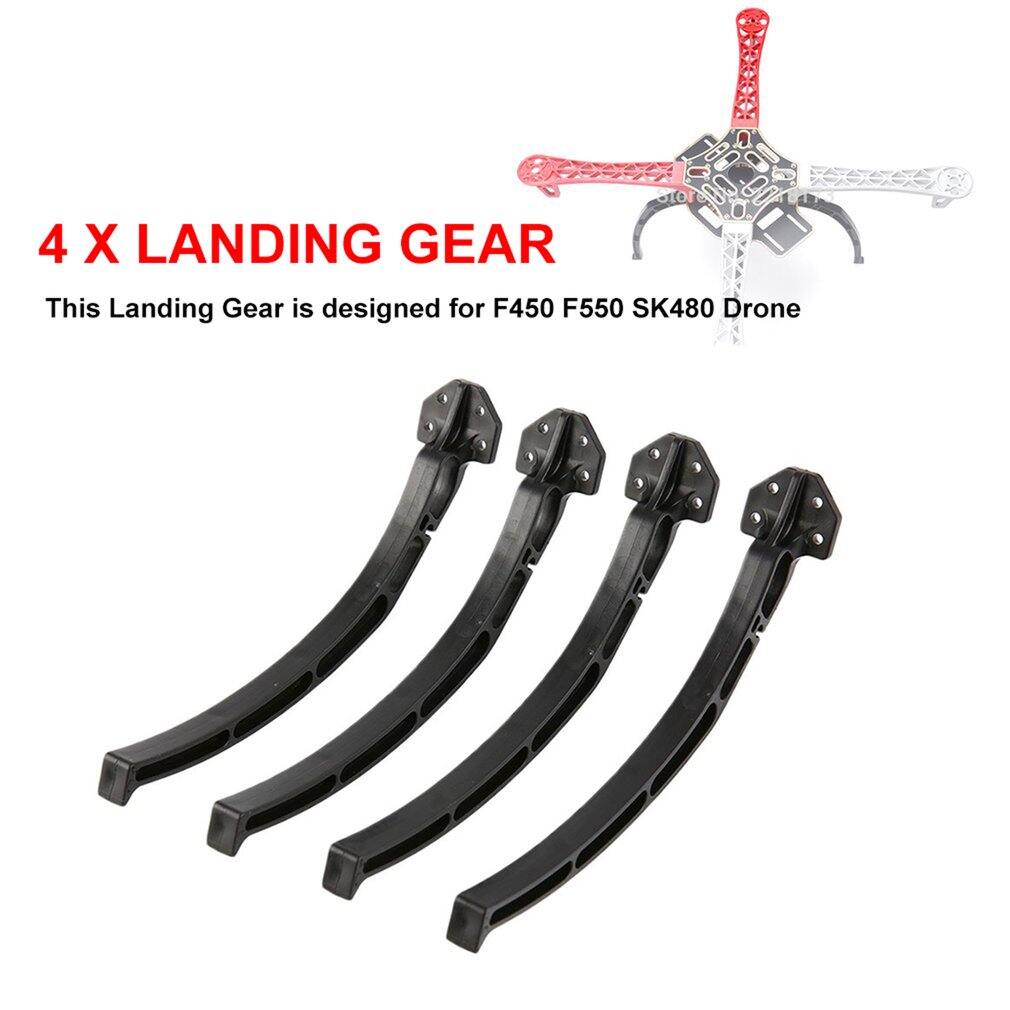 Picture of Black / White 4Pcs Set Of LANDING GEAR Adapters Landing Gear Leg Tall Landing Gear Skids For F450 F550 SK480 Tools Parts