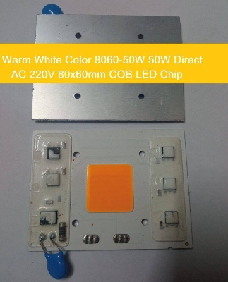 Picture of WARM White Color 8060-50W 50W LED Light WARM White 50W Light Direct 220V LED Light Bulbs 80x60mm COB LED 50W WARM LED Light