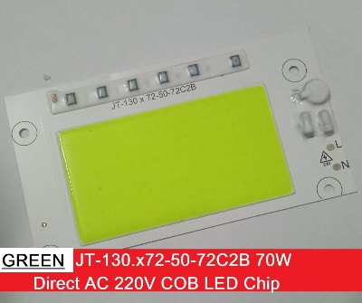Picture of GREEN Color JT-130.×72-50-72C2B 70W LED Light GREEN 70W Light Direct 220V LED Light Bulbs 130x72mm COB LED 70W GREEN Color Light