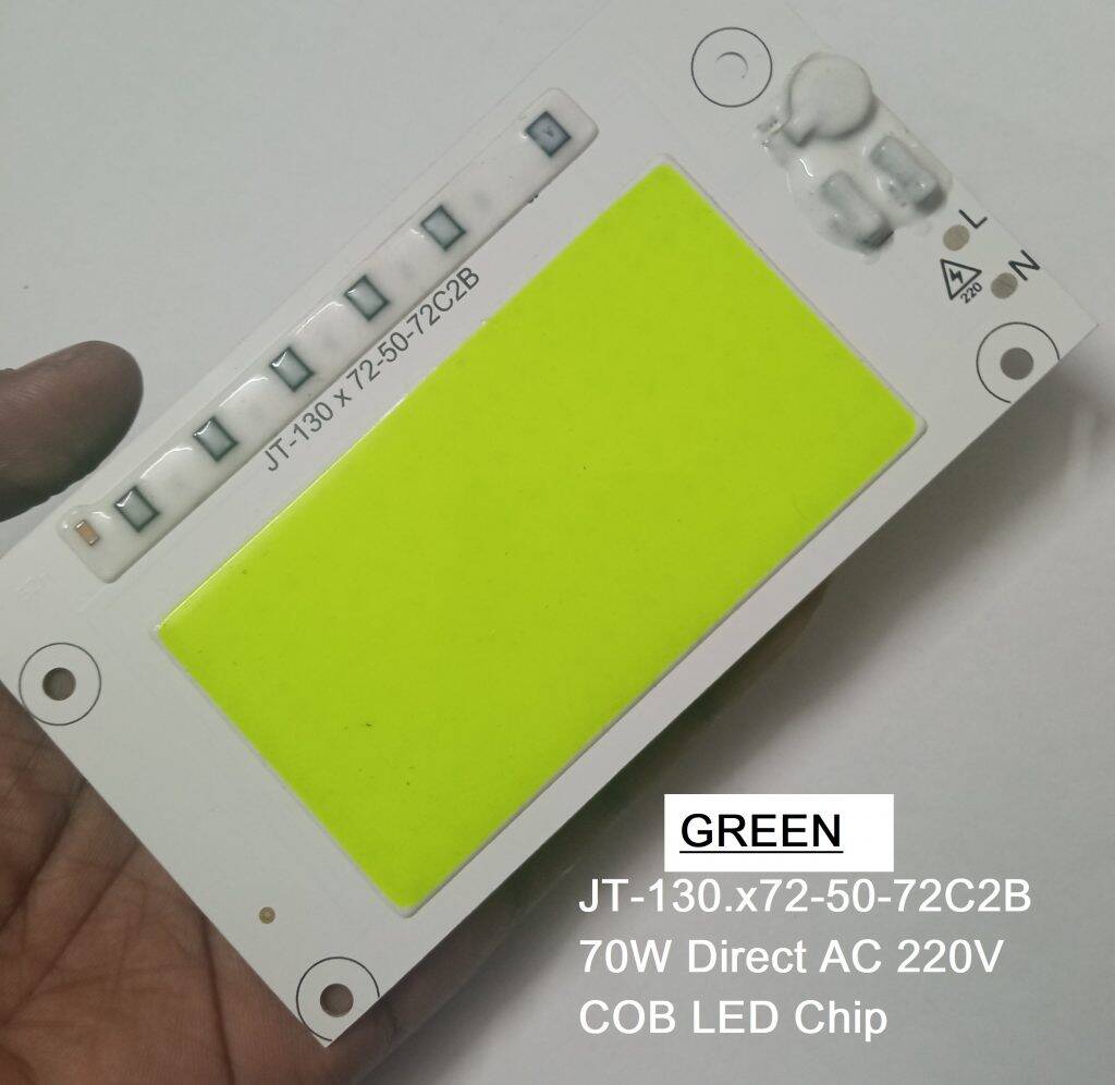 Picture of GREEN Color JT-130.×72-50-72C2B 70W LED Light GREEN 70W Light Direct 220V LED Light Bulbs 130x72mm COB LED 70W GREEN Color Light