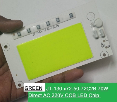 Picture of GREEN Color JT-130.×72-50-72C2B 70W LED Light GREEN 70W Light Direct 220V LED Light Bulbs 130x72mm COB LED 70W GREEN Color Light
