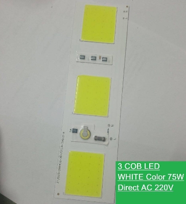 Picture of 3 COB LED WHITE Color JTJQJG-198×56-30-72C1B-3VCOB-8 75W LED Light WHITE 75W Light Direct 220V LED Light Bulbs 198x56mm COB LED 75W WHITE LED Light