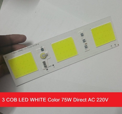 Picture of 3 COB LED WHITE Color JTJQJG-198×56-30-72C1B-3VCOB-8 75W LED Light WHITE 75W Light Direct 220V LED Light Bulbs 198x56mm COB LED 75W WHITE LED Light
