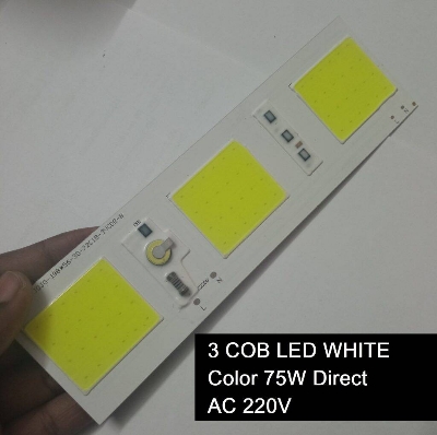 Picture of 3 COB LED WHITE Color JTJQJG-198×56-30-72C1B-3VCOB-8 75W LED Light WHITE 75W Light Direct 220V LED Light Bulbs 198x56mm COB LED 75W WHITE LED Light