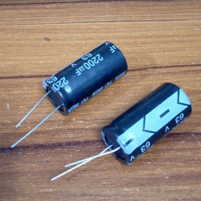 Picture of 2Pcs - 2200uF 63V Capacitor RADIAL Electrolytic Capacitor 2 Pin Leads