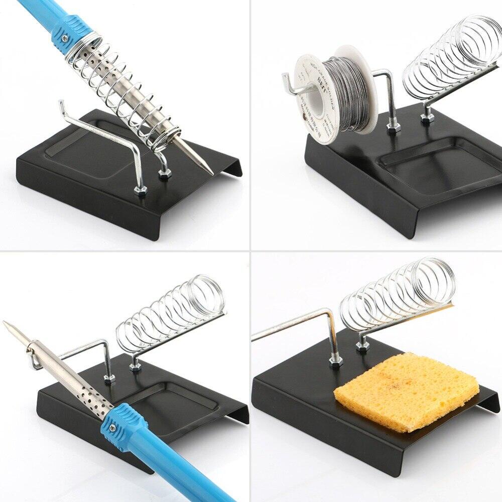 Picture of 220 Soldering Iron Stand XINFE-NODR-220 Strong Material Circular Metal Iron Stand Soldering Stand Holder With Base Tools Sets Iron Stand For 60W Soldering Iron
