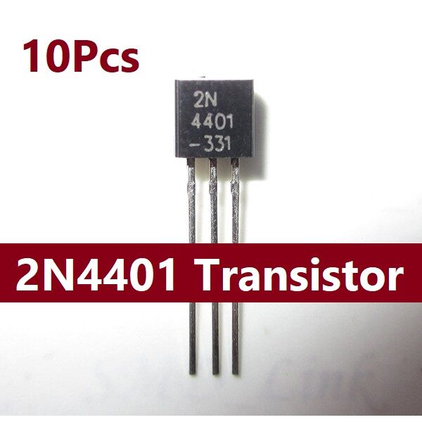 Picture of 10Pcs- 2N4401FT Transistor 2N4401 Transistor NPN 50V 0.8A 0.5W Power 3 Pin Leads 4401 Transistor TO-92 Package General Purpose Transistor Switching
