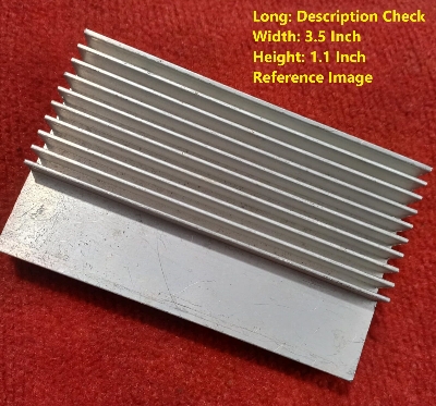 Picture of Redouble Side Finned Aluminum Heatsink 4.25 Inch Aluminum Heatsink 4.25×3.5×1.1 Inch Aluminium Heat Sink Cooling Radiator Silver Tone 4.25 Inch Aluminum Heat Sink For Inverter Transistor IC Tools Sets 4.25 Inch Heatsinks