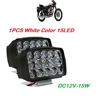 Picture of [[1PCS ABS Plastic 15 LED White Color  Fog Light, DC 12v-15w Dc -Universa Waterproof Driving Light Lamp - Cycle Accessories]]]]