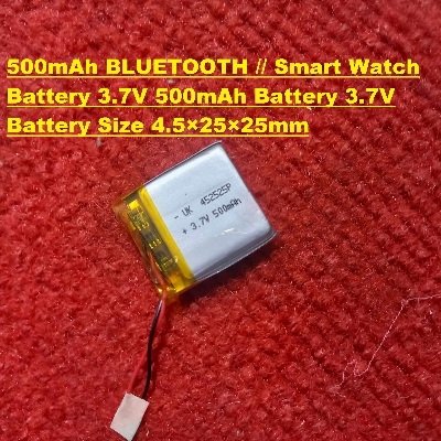Picture of 3.7V 500mAh Battery 3.7V Battery Size 25x25x4.5mm 500mAh Rechargeable Battery 3.7V Battery For Bluetooth Headphone Watch Batteries 3.7V Rechargeable Battery