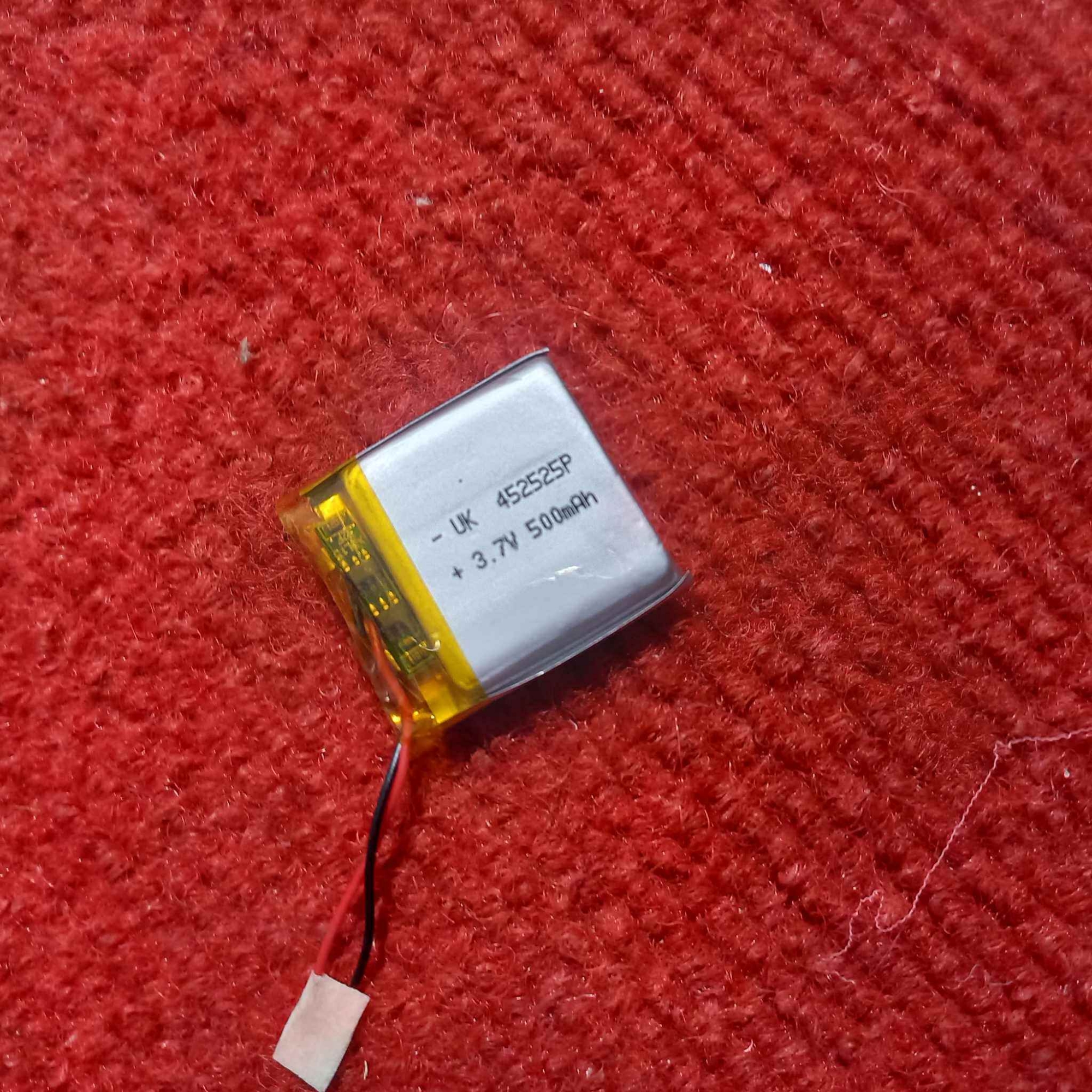 Picture of 3.7V 500mAh Battery 3.7V Battery Size 25x25x4.5mm 500mAh Rechargeable Battery 3.7V Battery For Bluetooth Headphone Watch Batteries 3.7V Rechargeable Battery