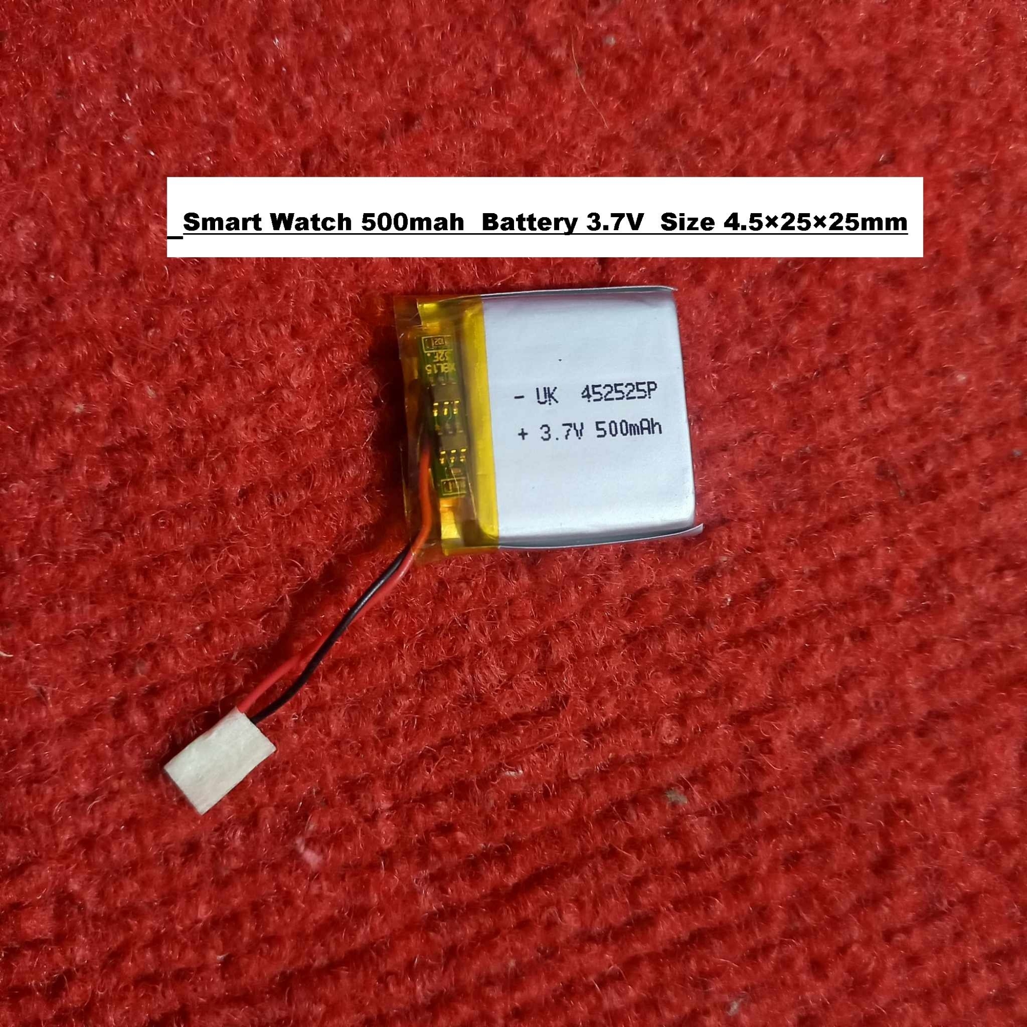 Picture of 3.7V 500mAh Battery 3.7V Battery Size 25x25x4.5mm 500mAh Rechargeable Battery 3.7V Battery For Bluetooth Headphone Watch Batteries 3.7V Rechargeable Battery