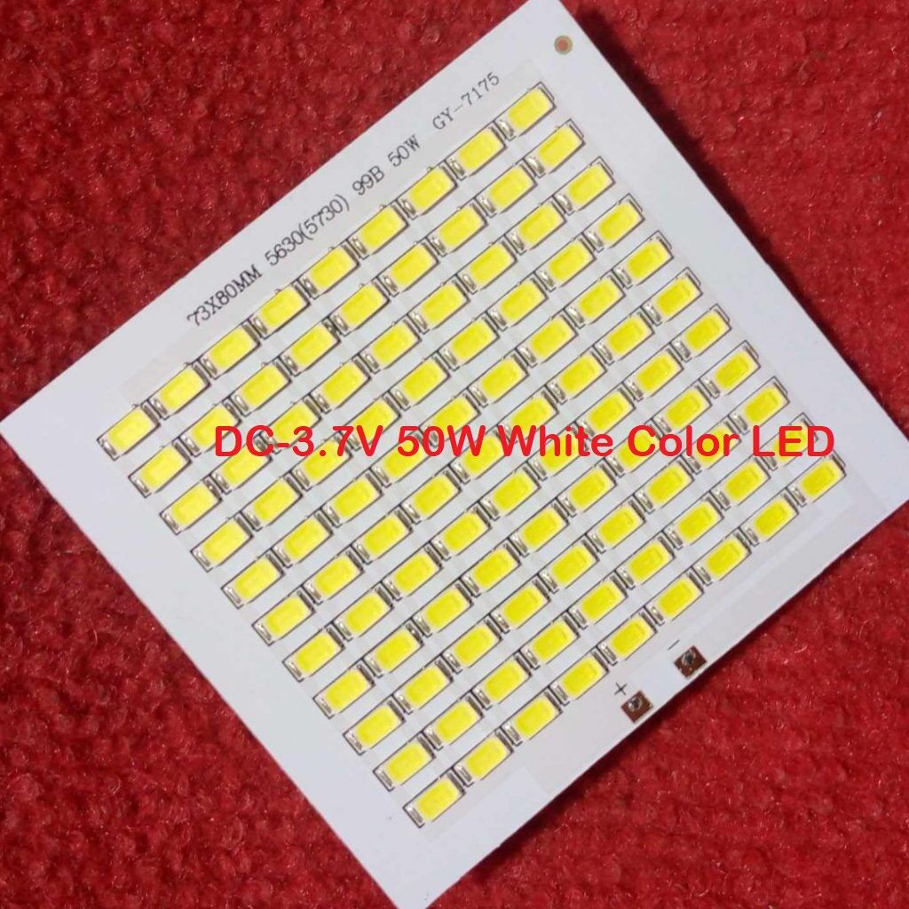 Picture of DC 3.7V 50W White Color LED Model GY-7175 Light Bulbs 80x73mm 99 Pcs SMD LED