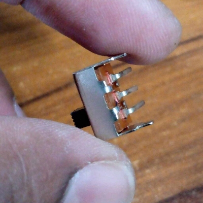 Picture of 10Pcs - 2 Positions 90 Degree Angle Metal Slide Switch 3 Pins ON OFF Horizontal Plug-in Board Handle Length 5mm Horizontal Handle Toggle Switch