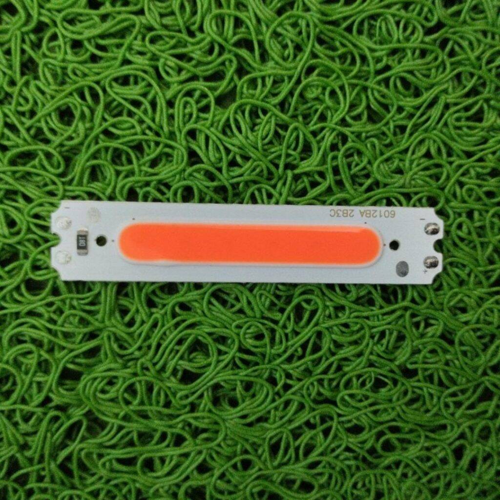 Picture of RED LED Light Bulbs 6012BA 2B3C RED DC 12V 5W COB SMD LED Light Chip Ultra Bright Red Color 5W LED Light 12V LED Light Mount Aluminum Base With Resistor