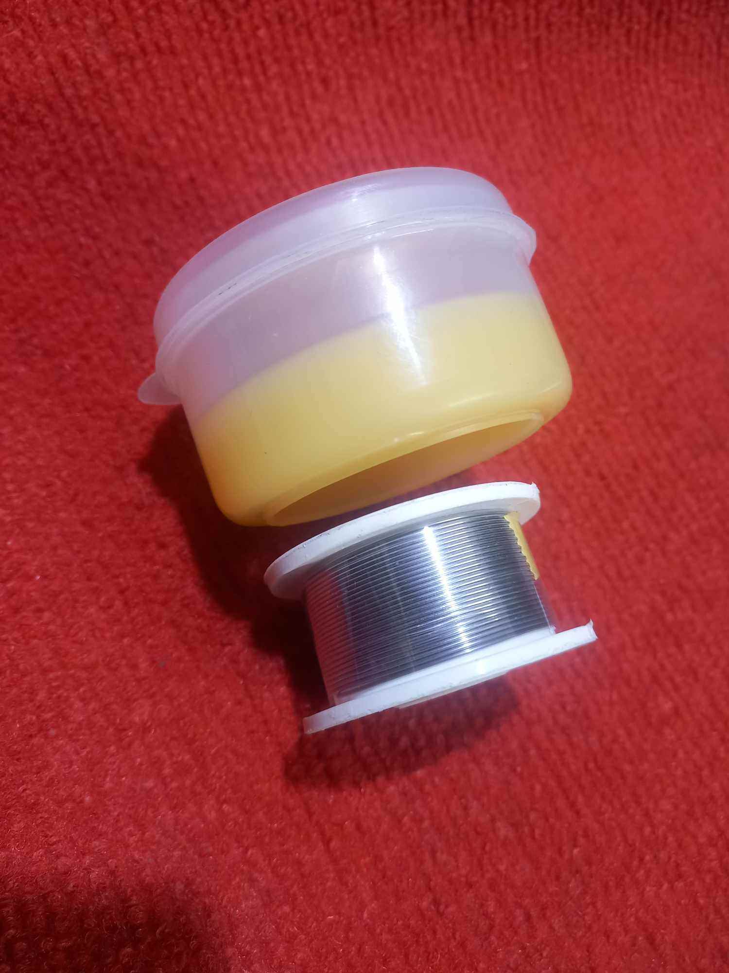 Picture of 2 in1 Soldering Tools Kit Combo Package (10 Feet soldering wire 0.8mm + 40gm BK-soldering Paste 2 in 1 Soldering packs