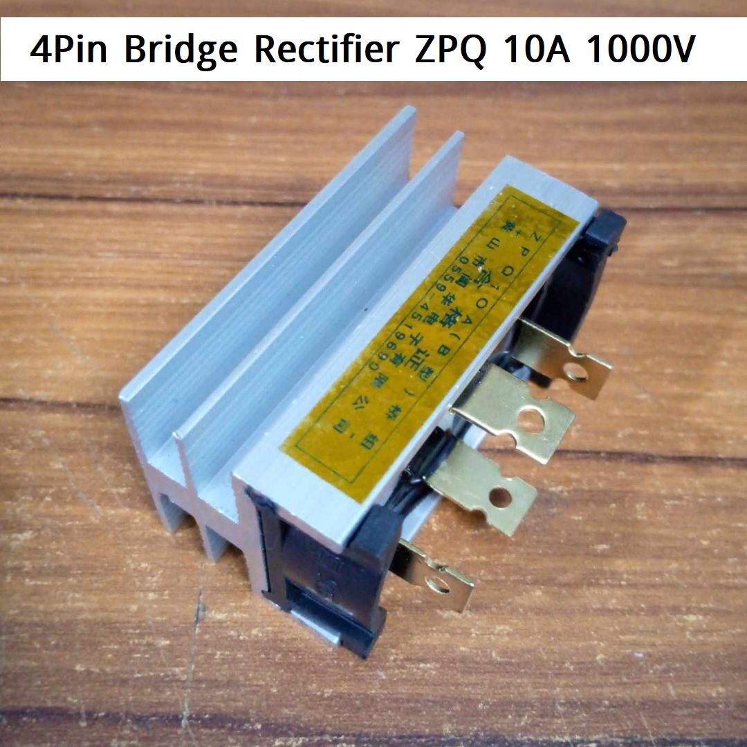 Picture of 4Pin BRIDGE Rectifier ZPQ 10A 1000V Three Phase Diode DC To AC Power Rectifier Silicon Full Wave Diode 4 Terminal Leads Bridge Rectifier Module