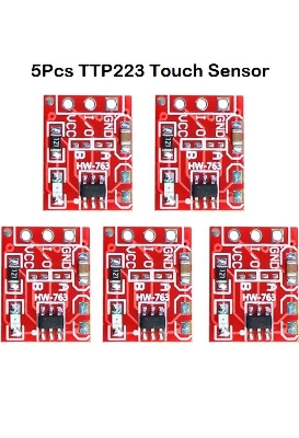 Picture of 5Pcs Red Color TTP223 Capacitive Touch Sensor Module