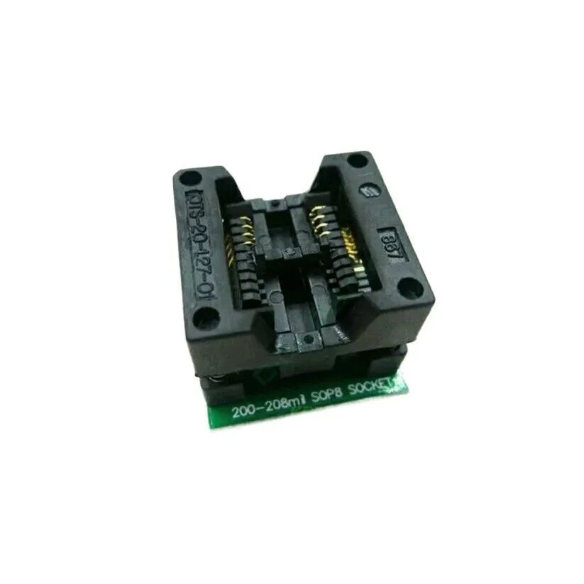 Picture of 200mil SOIC8 SOP8 To DIP8 Programmer Adapter Socket Converter 200mil Wide Chip Wide Body Seat Wide 200mil Programmer Adapters Socket EEPROM Flash 8 Pin SMD Programming Circuit