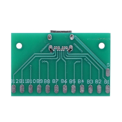 Picture of TYPE-C USB To DIP USB 3.1 Female Socket Type C Connector 24 Pins Breakout PCB Board SMT Type C Female Test Board USB 3.1 With PCB Board 24P Female Connector Adapters Socket Base