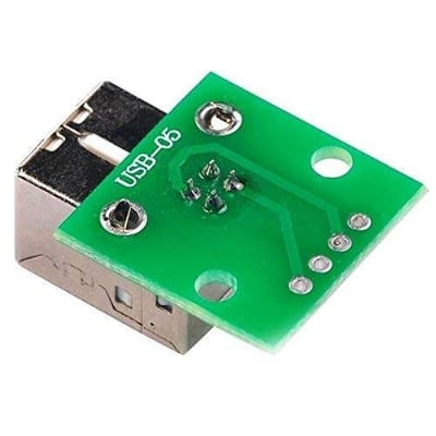 Picture of USB B Breakout Board USB Type B Female Socket Breakout Board 2.54mm Pitch Adapters Connector USB-B To DIP 4 Pin USB B Test Board USB Mother Seat To DIP