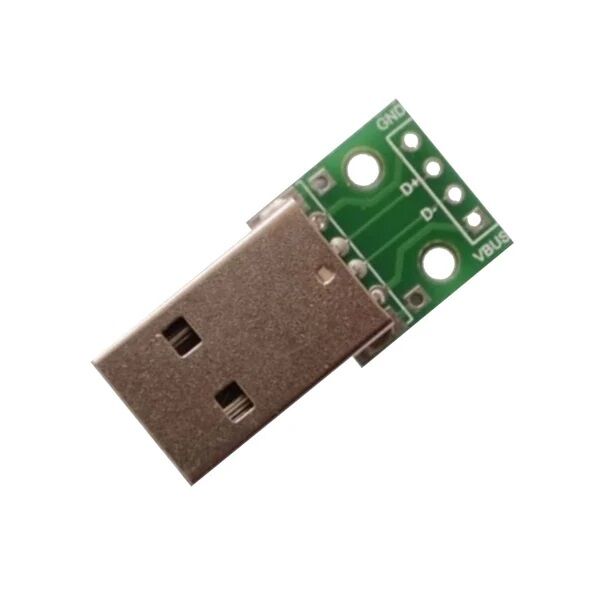 Picture of 4P Male USB Socket USB Breakout Board USB 2.0 To DIP Adapters Male Sockets 4 Pin 2.54mm USB Type A Breakout Board USB 2.0 Male Head To DIP Adapters